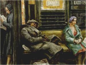 Reginald Marsh.  Why Not Use the “L”?, 1930.  Têmpera (91.4 x 121.9 cm).  Whitney Museum of American Art, New York. 