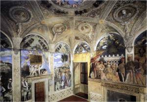MANTEGNA, Andrea (b. 1431, Isola di Cartura, d. 1506, Mantova) Camera degli Sposi (Camera Picta)  Palazzo Ducale, Mantua  1465-74 Afresco e a óleo.