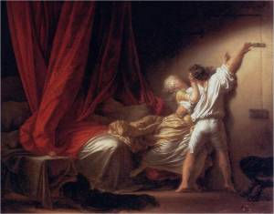 Jean-Honoré Fragonard 1732 - 1806 O trinco, 1778 74 cm × 94 cm Louvre 