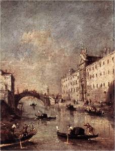 Francesco Lazzaro Guardi (Veneza 1712 – Veneza, 1793) Rio dei Mendicanti 1780s 19,5 x 15 cm Accademia Carrara, Bergamo 