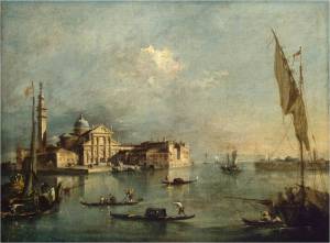 Francesco Lazzaro Guardi (Veneza 1712 – Veneza, 1793) San Giorgio Maggiore 1665-75  43 x 61 cm  Hermitage, St. São Petersburgo 