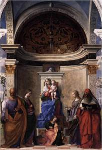 Giovanni Bellini 1433 - 1516 Pala di San Zaccaria, 1505 500×235 cm Chiesa di San Zaccaria, Veneza 