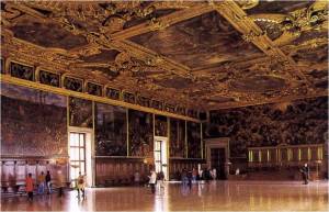 Sala del Maggior Consiglio – Palácio dos Doges (Palácio Ducal), Veneza – depois de 1577 Tintoretto,  Veronese, Palma il Giovane 