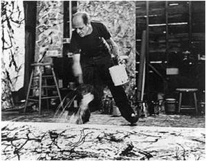 Pollock pintando.