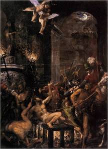 Ticiano (Tiziano Vecellio) Martírio de São Lourenço 1567 440 x 320 cm Monasterio de San Lorenzo, El Escorial 