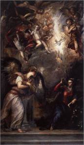 Ticiano (Tiziano Vecellio) A Anunciação 1562-64 403 x 235 cm San Salvador, Veneza 