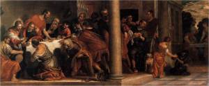 Paolo Gagliari, dito Veronese (Verona, c1528 — Veneza, 19 de abril de 1588) A última ceia  1585 circa 220 x 523 cm Brera